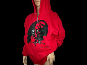 Marley quote full-zip hoodie r/b/g